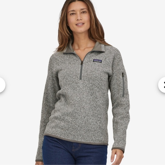 Patagonia Better Sweater Heather Gray Pullover Quarter Zip Jacket size Small - Picture 1 of 10